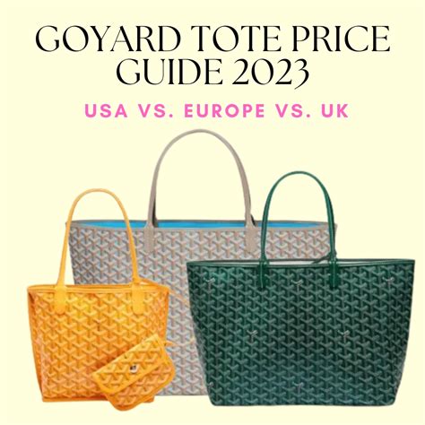 goyard tote prices 2023|goyard wallet price 2023.